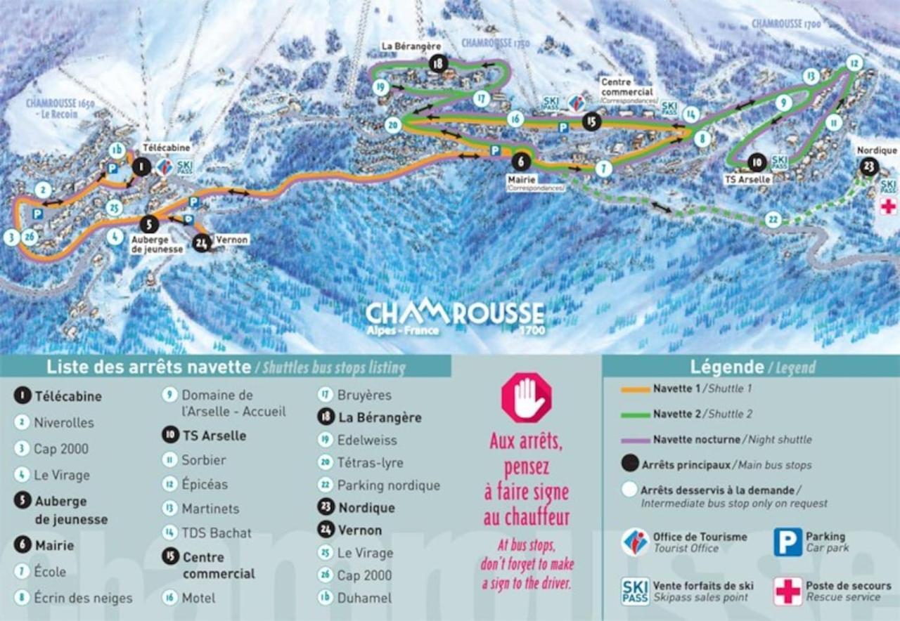 Charmant Studio Cabine Cocoon A 100 M Des Pistes シャンルッス エクステリア 写真